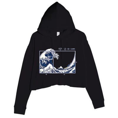 The Great Fibonaccis Waves Crop Fleece Hoodie