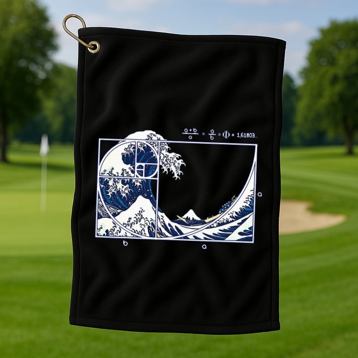 The Great Fibonaccis Waves Golf Towel