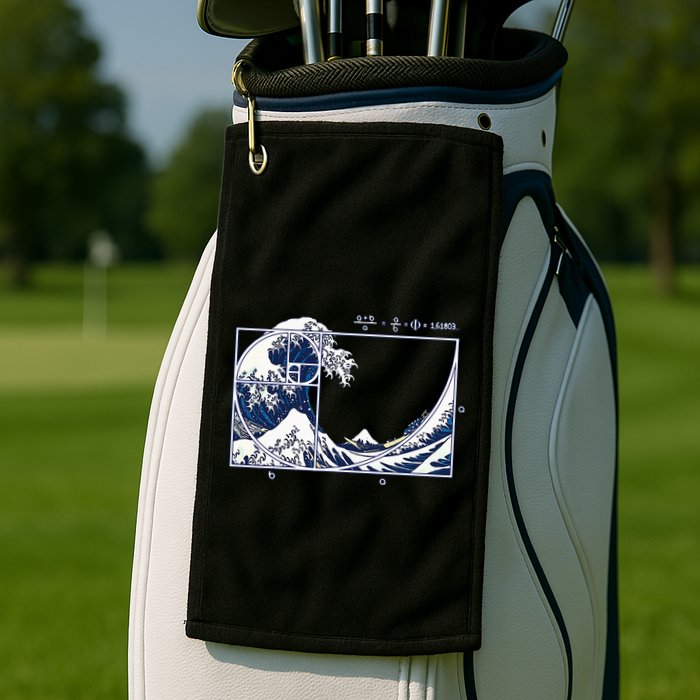 The Great Fibonaccis Waves Golf Towel