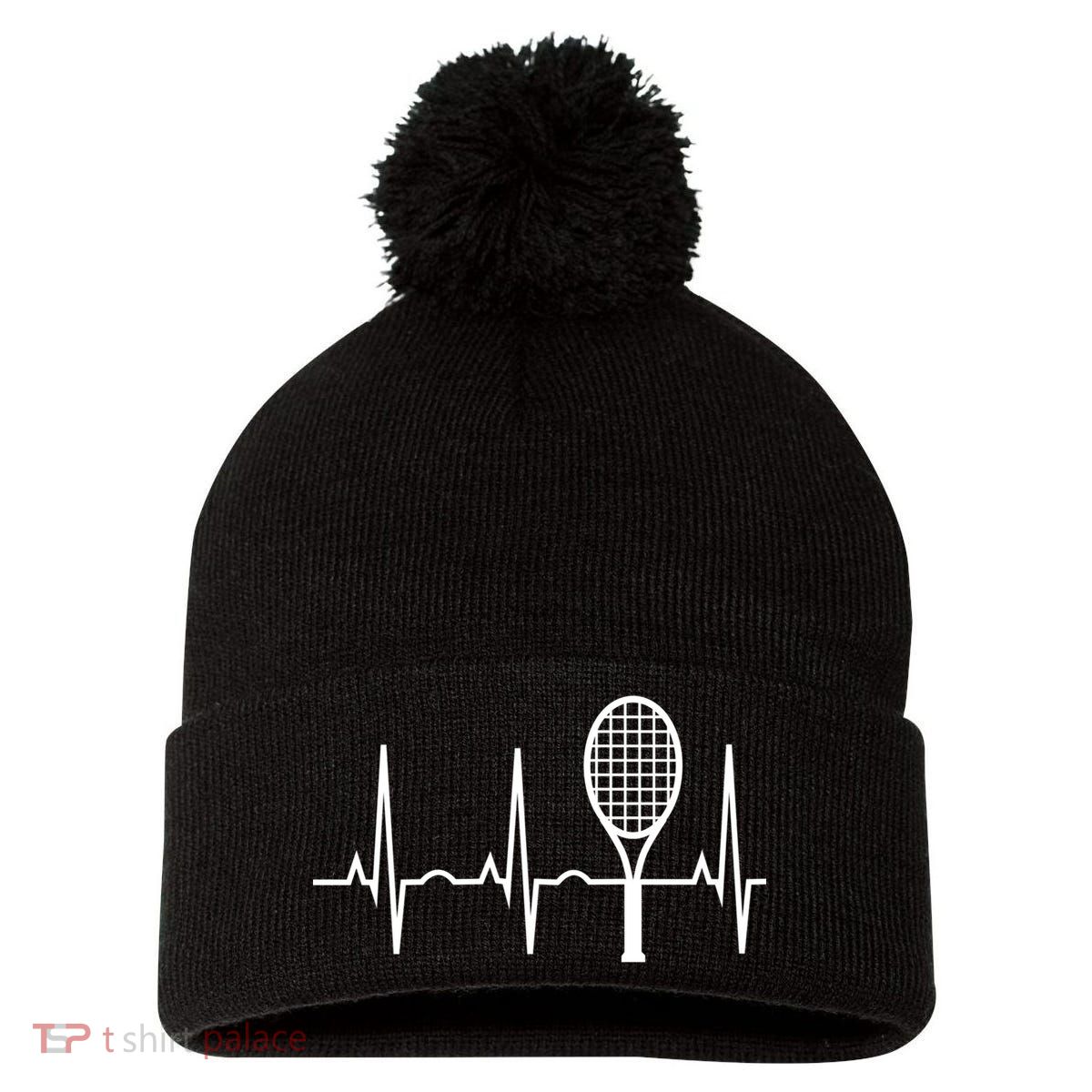 Tennis Gift Funny Tennis Gift For Players Coaches And Fans Gift Pom Pom 12in Knit Beanie