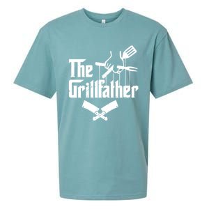 The Grillfather Funny Grill Master Bbq Gift Sueded Cloud Jersey T-Shirt