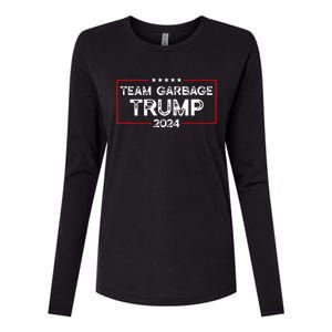 Team Garbage For Trump 2024 Elections 2024 Vote For Trump Womens Cotton Relaxed Long Sleeve T-Shirt