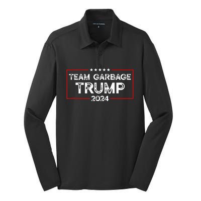 Team Garbage For Trump 2024 Elections 2024 Vote For Trump Silk Touch Performance Long Sleeve Polo