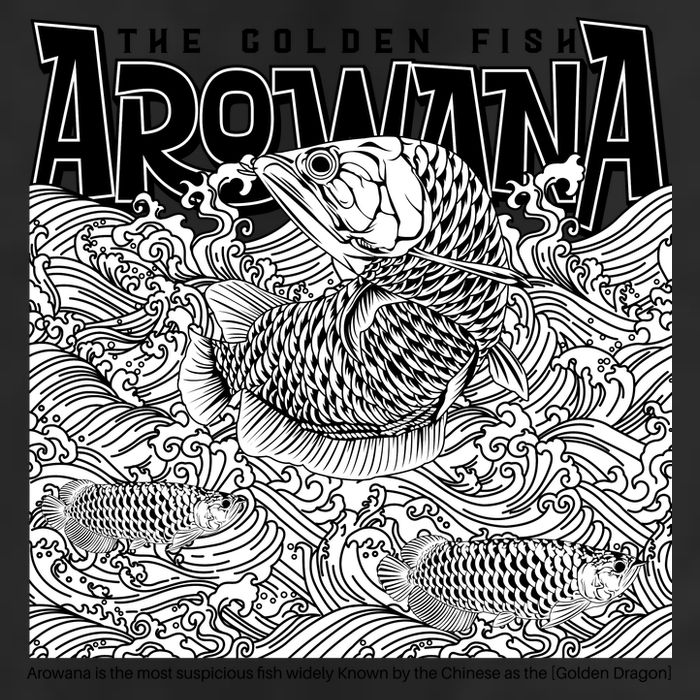 The Golden Fish Arowana 7 Panel Mesh Trucker Snapback Hat