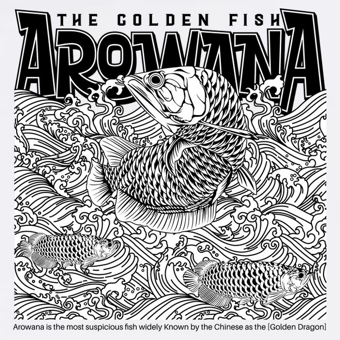 The Golden Fish Arowana Tall T-Shirt