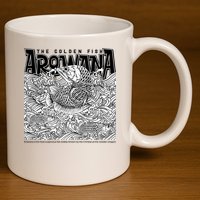 The Golden Fish Arowana 11oz C Handle Ceramic Mug