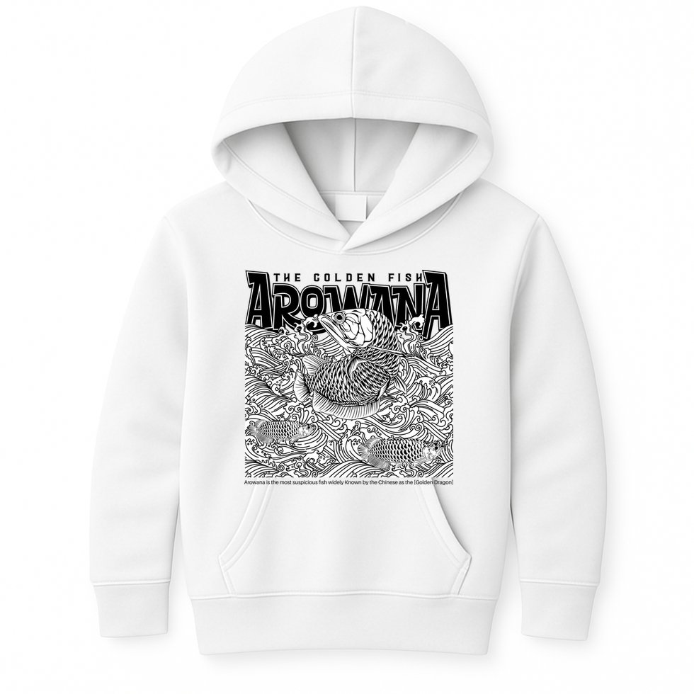 The Golden Fish Arowana Kids Hoodie