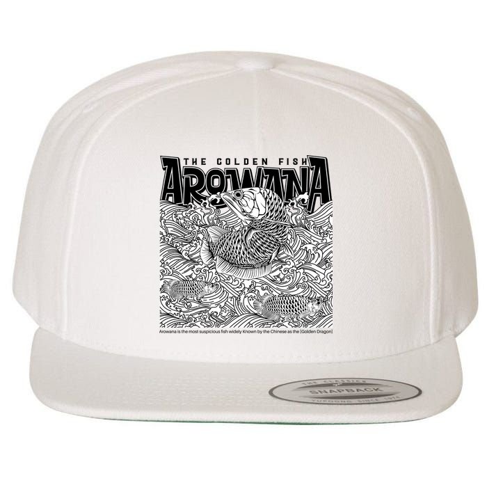 The Golden Fish Arowana Wool Snapback Cap