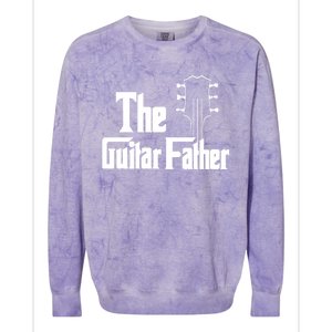 The Guitar Father Musician Pick Gift Colorblast Crewneck Sweatshirt