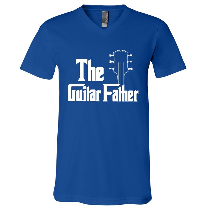 The Guitar Father Musician Pick Gift V-Neck T-Shirt