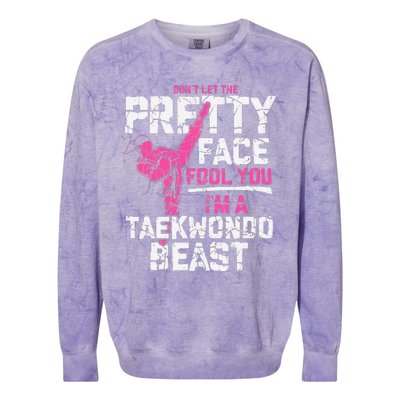 Taekwondo Gifts for Adults TKD Colorblast Crewneck Sweatshirt