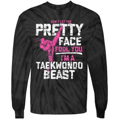 Taekwondo Gifts for Adults TKD Tie-Dye Long Sleeve Shirt