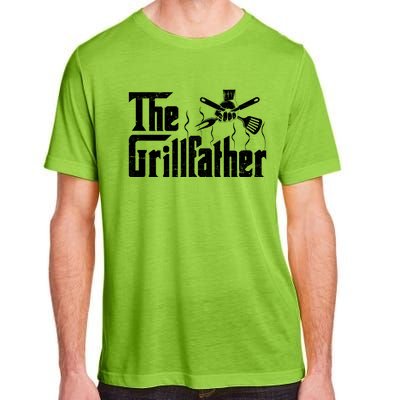 The Grillfather Funny Retro Barbecue Lover Bbq And Grilling Great Gift Adult ChromaSoft Performance T-Shirt