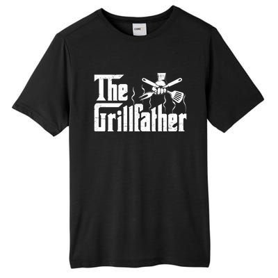 The Grillfather Funny Retro Barbecue Lover Bbq And Grilling Great Gift Tall Fusion ChromaSoft Performance T-Shirt