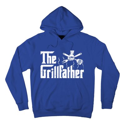 The Grillfather Funny Retro Barbecue Lover Bbq And Grilling Great Gift Hoodie