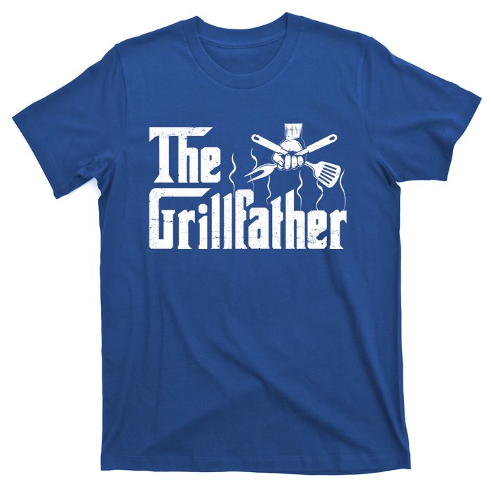 The Grillfather Funny Retro Barbecue Lover Bbq And Grilling Great Gift T-Shirt