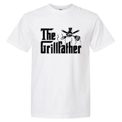 The Grillfather Funny Retro Barbecue Lover Bbq And Grilling Great Gift Garment-Dyed Heavyweight T-Shirt