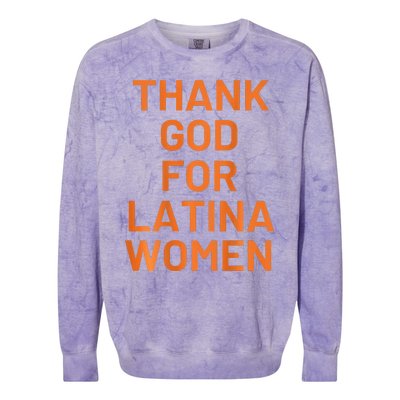 Thank God For Latina Colorblast Crewneck Sweatshirt