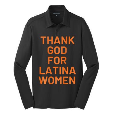 Thank God For Latina Silk Touch Performance Long Sleeve Polo