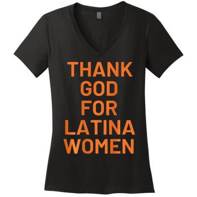 Thank God For Latina Women's V-Neck T-Shirt