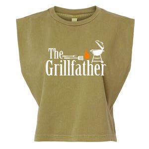 The Grillfather Funny Smoker Grilling Dad Cool Gift Garment-Dyed Women's Muscle Tee