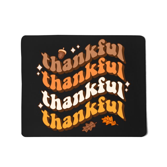 Thankful Groovy Family Thanksgiving Matching Outfits Mousepad