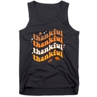 Thankful Groovy Family Thanksgiving Matching Outfits Tank Top