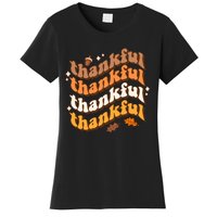 Thankful Groovy Family Thanksgiving Matching Outfits Women's T-Shirt