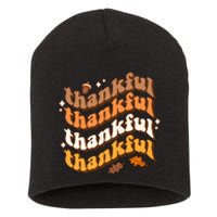 Thankful Groovy Family Thanksgiving Matching Outfits Short Acrylic Beanie