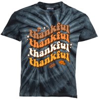 Thankful Groovy Family Thanksgiving Matching Outfits Kids Tie-Dye T-Shirt