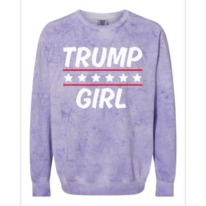 Trump Girl Funny Female Voter Slogan 2024 Election Statement Colorblast Crewneck Sweatshirt