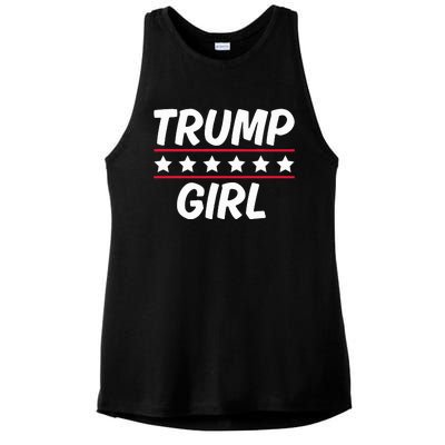 Trump Girl Funny Female Voter Slogan 2024 Election Statement Ladies PosiCharge Tri-Blend Wicking Tank