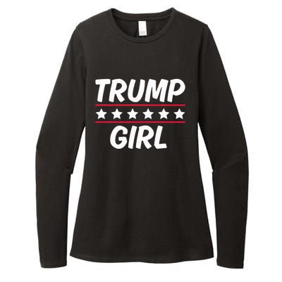 Trump Girl Funny Female Voter Slogan 2024 Election Statement Womens CVC Long Sleeve Shirt