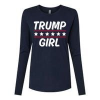 Trump Girl Funny Female Voter Slogan 2024 Election Statement Womens Cotton Relaxed Long Sleeve T-Shirt