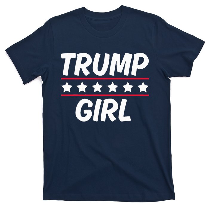 Trump Girl Funny Female Voter Slogan 2024 Election Statement T-Shirt