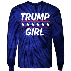 Trump Girl Funny Female Voter Slogan 2024 Election Statement Tie-Dye Long Sleeve Shirt