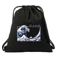 The Great Fibonaccis Waves Drawstring Bag
