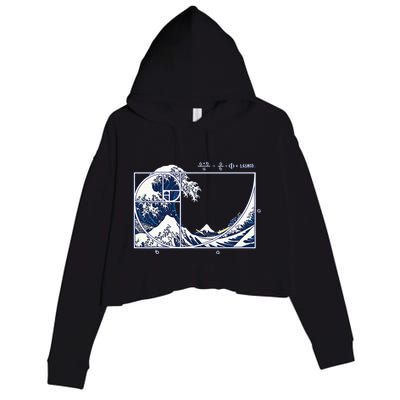 The Great Fibonaccis Waves Crop Fleece Hoodie