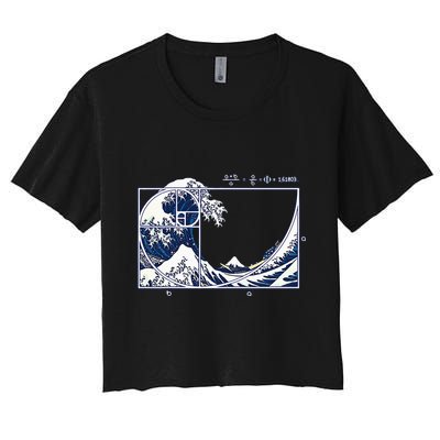 The Great Fibonaccis Waves Crop Top