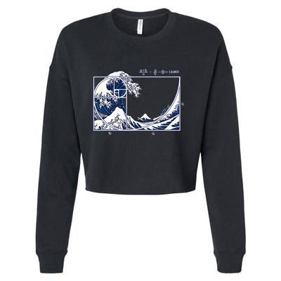 The Great Fibonaccis Waves Cropped Pullover Crew