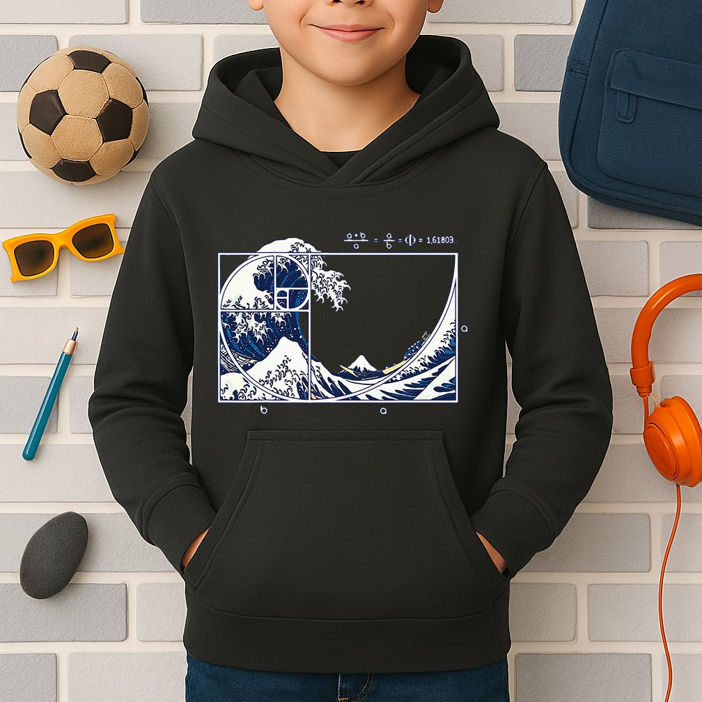 The Great Fibonaccis Waves Kids Hoodie