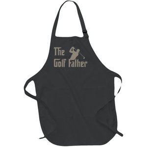 The Golf Father Funny Golfing For Golfer Full-Length Apron With Pockets