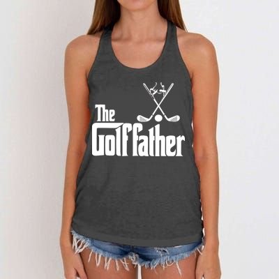 The Golf Father Gift For Dad Fathers Day Women's Knotted Racerback Tank