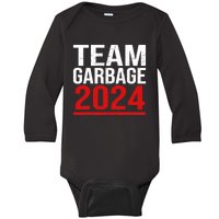 Team Garbage For Trump 2024 Elections 2024 Vote For Trump Baby Long Sleeve Bodysuit