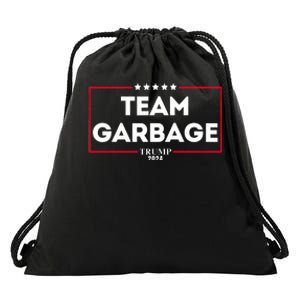 Team Garbage For Trump 2024 Drawstring Bag