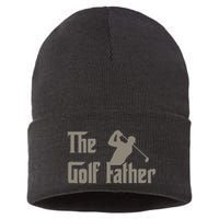 The Golf Father Funny Golfing For Golfer Sustainable Knit Beanie