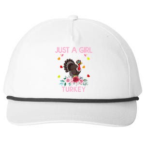 Turkey Gift For Just A Girl Who Loves Turkey Great Gift Snapback Five-Panel Rope Hat