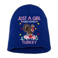 Turkey Gift For Just A Girl Who Loves Turkey Great Gift Short Acrylic Beanie