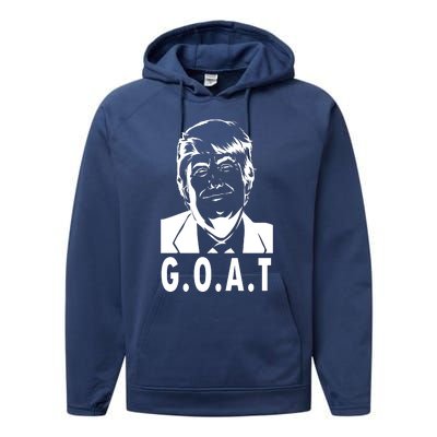 Trump Goat Funny Donald Trump Election Performance Fleece Hoodie