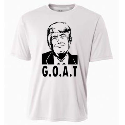 Trump Goat Funny Donald Trump Election Cooling Performance Crew T-Shirt